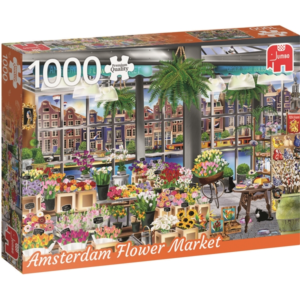 Palapeli 1000 Bitar Amsterdam Flower Market
