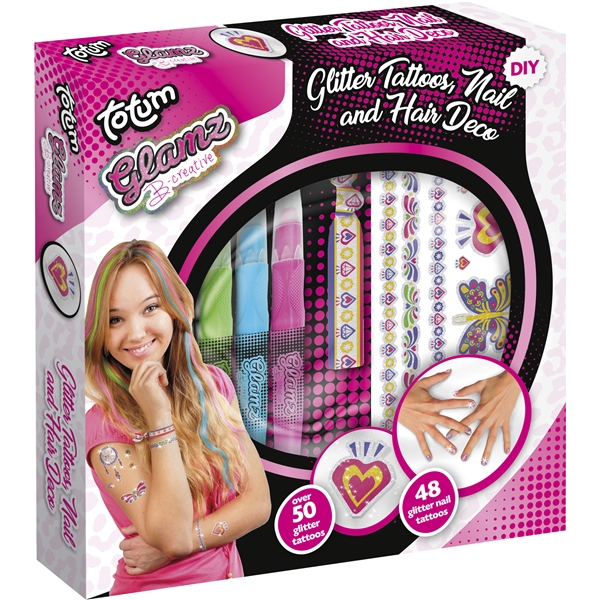 Totum Glitter Tattoos, Hair & Nail Deco (Kuva 1 tuotteesta 2)