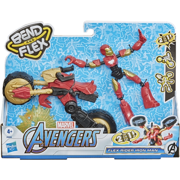 Avengers Bend & Flex Rider Iron Man (Kuva 1 tuotteesta 6)