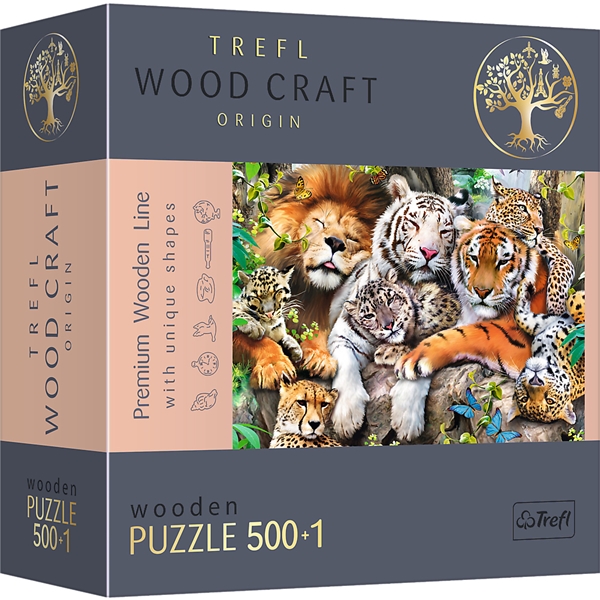 Trefl Wood Palapeli Wild Cats 501 Palaa (Kuva 1 tuotteesta 5)