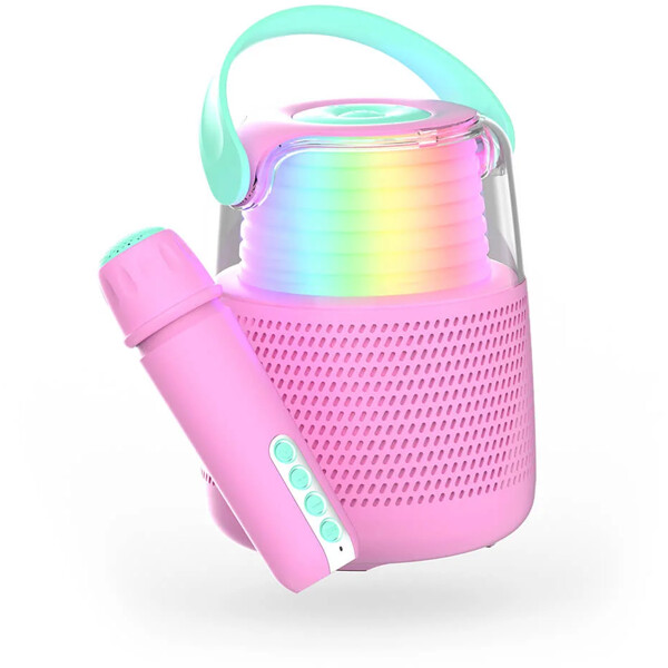 Kaiutin Karaoke Kit Mic LED Roosa (Kuva 2 tuotteesta 9)