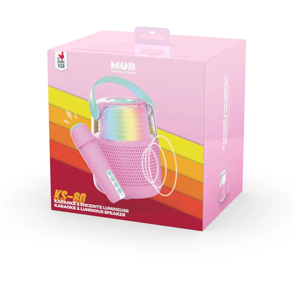 Kaiutin Karaoke Kit Mic LED Roosa (Kuva 9 tuotteesta 9)