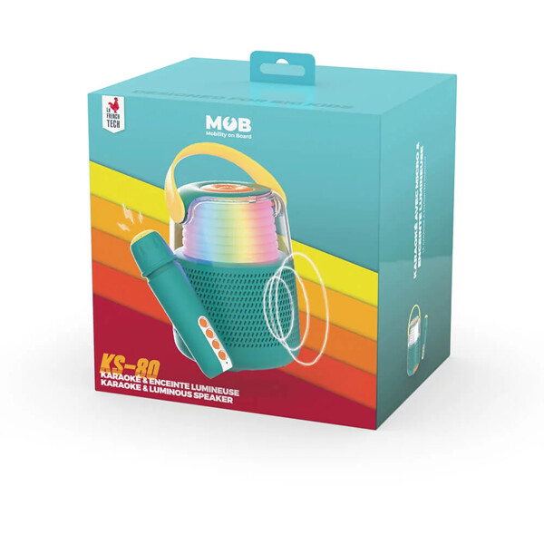Kaiutin Karaoke Kit Mic LED Sininen (Kuva 9 tuotteesta 9)
