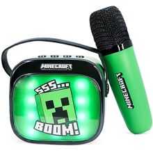 Karaokekaiutin Minecraft Popsing Mikrofoni LED