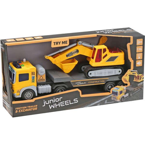 Junior Wheels perävaunu kaivurilla 1:16 (Kuva 1 tuotteesta 3)