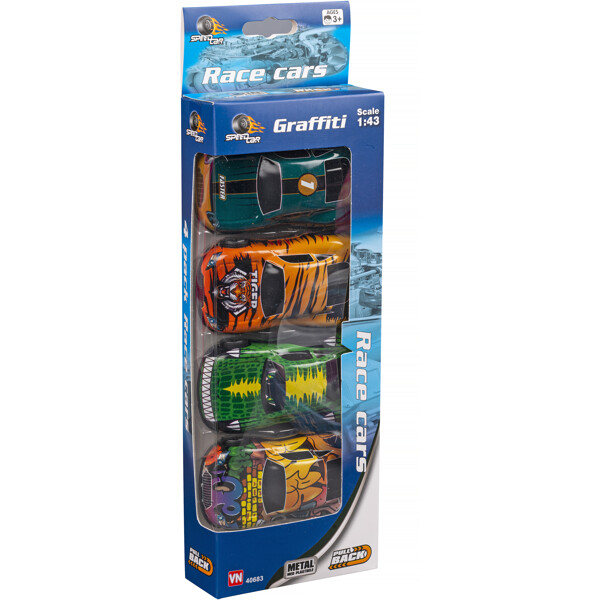 Speed Graffiti Autot 4-pack