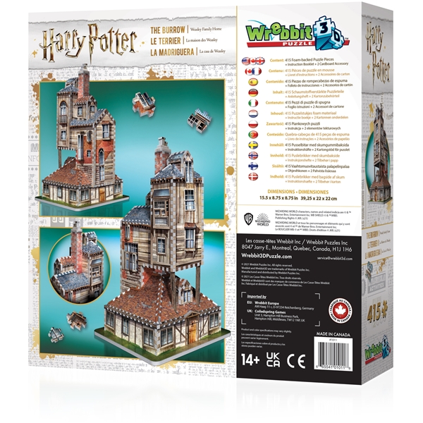 Wrebbit 3D Palapeli The Burrow - Weasley Home (Kuva 4 tuotteesta 4)