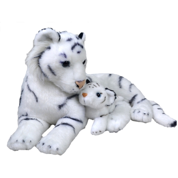 Wild Republic Mom & Baby Valkoinen Tiger 38 cm