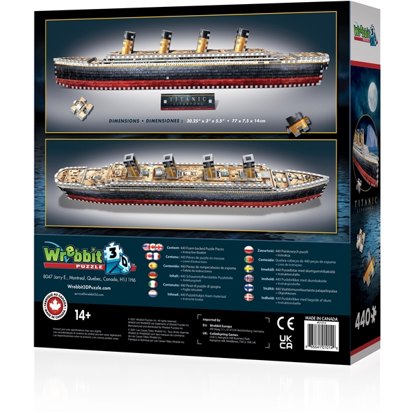 Wrebbit 3D Palapeli Titanic (Kuva 2 tuotteesta 7)